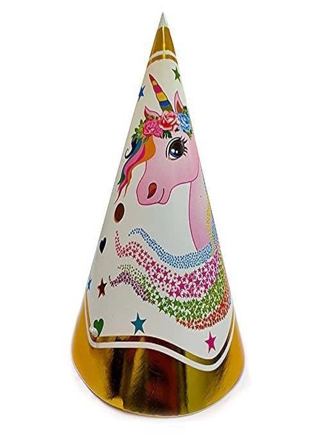 LUDALY Unicon Theme Paper Cone Birthday Hat 10PC - Image 1
